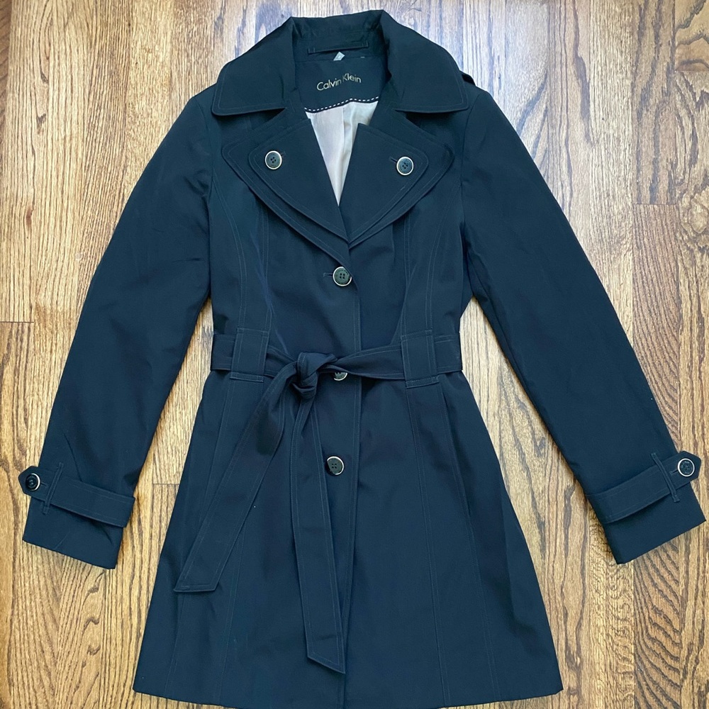 Calvin Klein Black Trench Coat